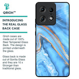 Vibrant Blue Marble Glass Case for Motorola Edge 50 Pro 5G