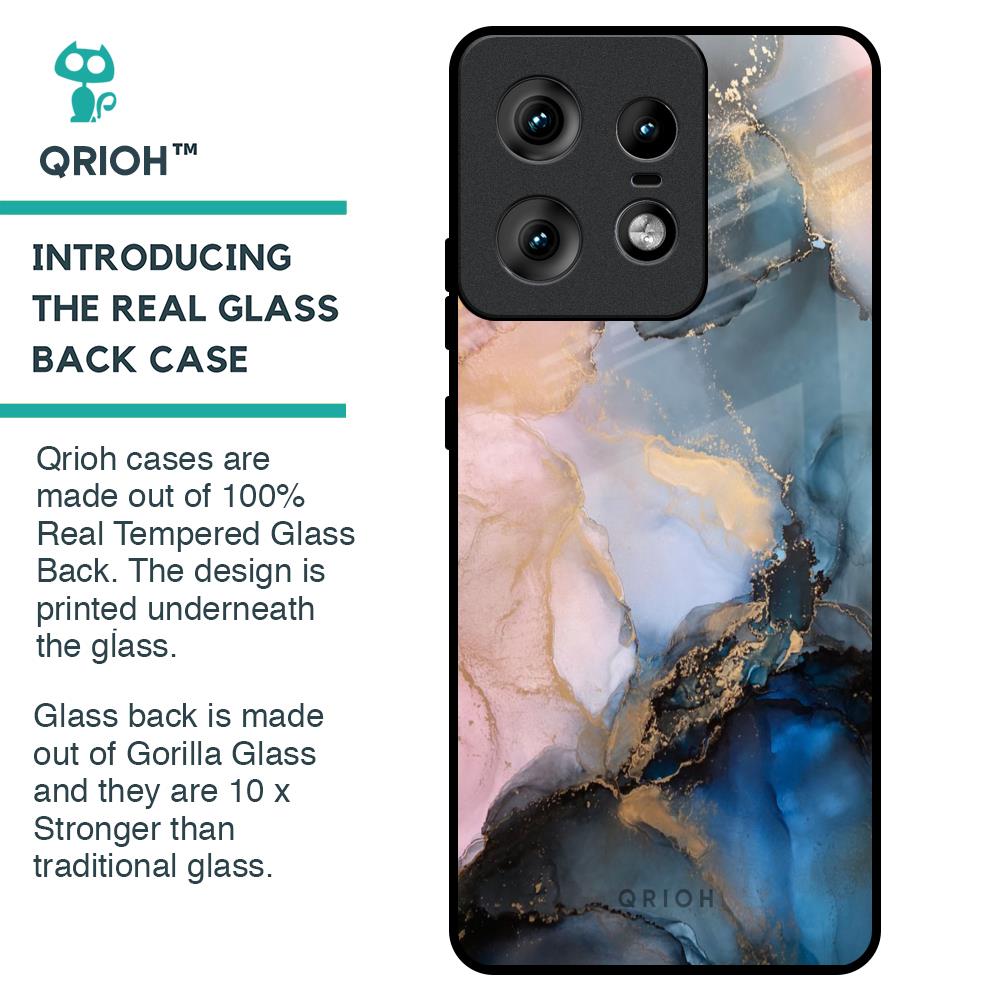 Marble Ink Abstract Glass Case for Motorola Edge 50 Pro 5G