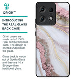 Pink & Gold Gllitter Marble Glass Case for Motorola Edge 50 Pro 5G