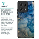 Blue Cool Marble Glass Case for Motorola Edge 50 Pro 5G