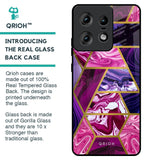 Electroplated Geometric Marble Glass Case for Motorola Edge 50 Pro 5G