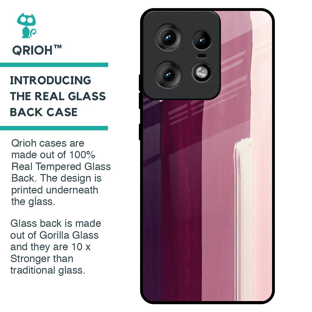 Brush Stroke Art Glass Case for Motorola Edge 50 Pro 5G