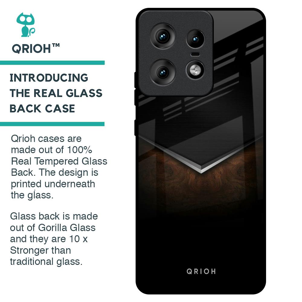 Dark Walnut Glass Case for Motorola Edge 50 Pro 5G