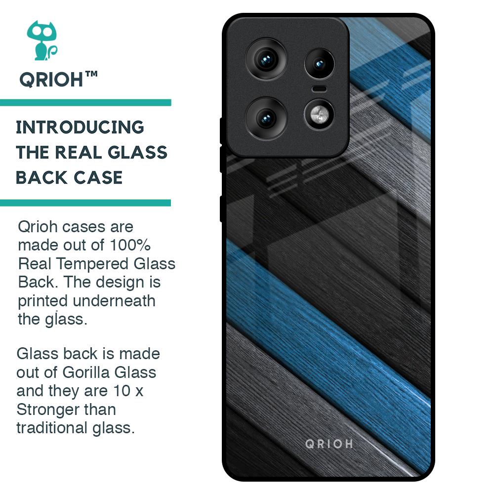 Multicolor Wooden Effect Glass Case for Motorola Edge 50 Pro 5G