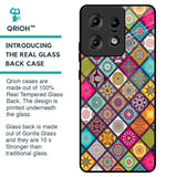 Multicolor Mandala Glass Case for Motorola Edge 50 Pro 5G