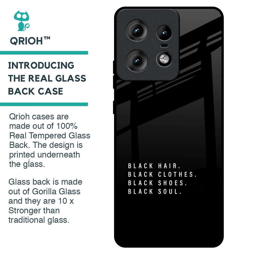 Black Soul Glass Case for Motorola Edge 50 Pro 5G