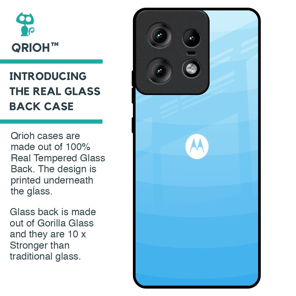 Wavy Blue Pattern Glass Case for Motorola Edge 50 Pro 5G