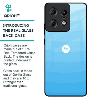Wavy Blue Pattern Glass Case for Motorola Edge 50 Pro 5G