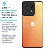Orange Curve Pattern Glass Case for Motorola Edge 50 Pro 5G