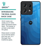 Blue Wave Abstract Glass Case for Motorola Edge 50 Pro 5G