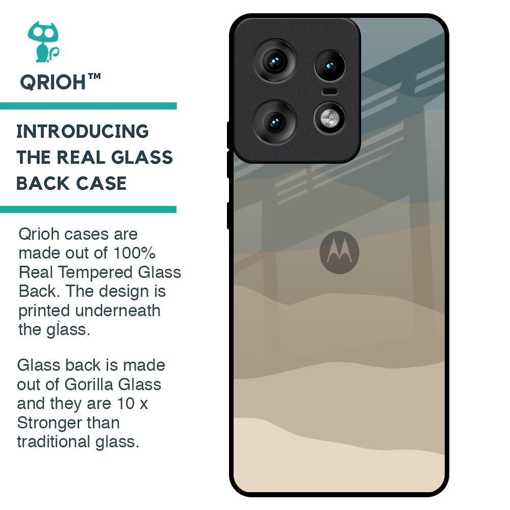 Abstract Mountain Pattern Glass Case for Motorola Edge 50 Pro 5G