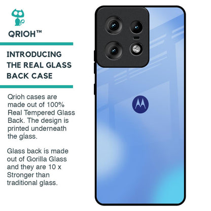 Vibrant Blue Texture Glass Case for Motorola Edge 50 Pro 5G