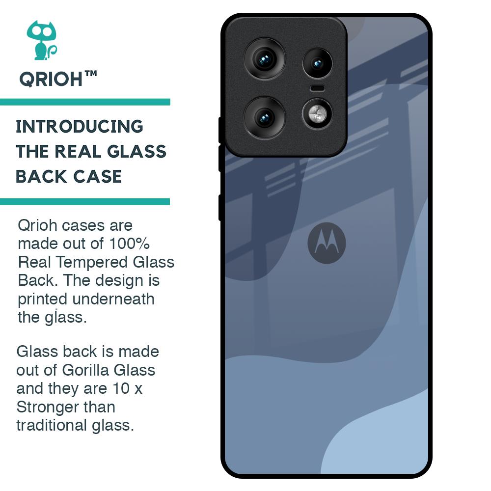 Navy Blue Ombre Glass Case for Motorola Edge 50 Pro 5G
