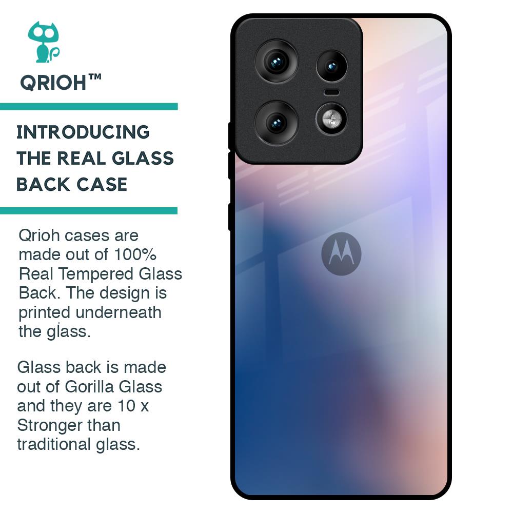 Blue Mauve Gradient Glass Case for Motorola Edge 50 Pro 5G