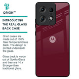 Classic Burgundy Glass Case for Motorola Edge 50 Pro 5G