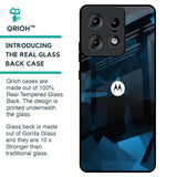 Polygonal Blue Box Glass Case For Motorola Edge 50 Pro 5G