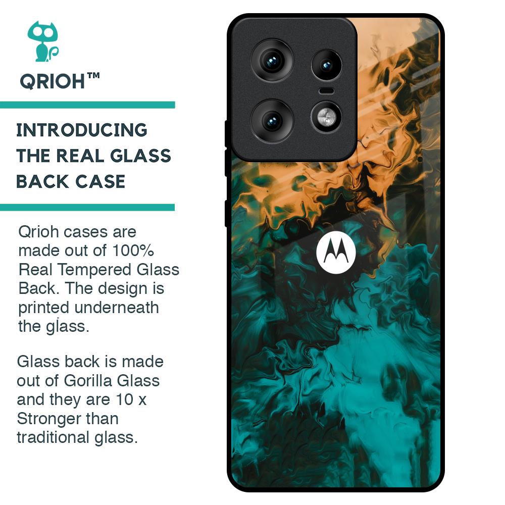 Watercolor Wave Glass Case for Motorola Edge 50 Pro 5G