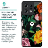 Flowers & Butterfly Glass Case for Motorola Edge 50 Pro 5G