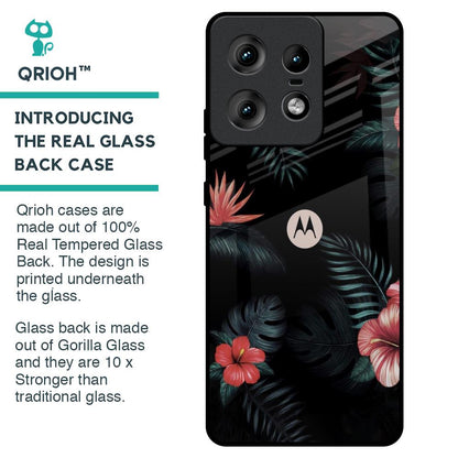 Tropical Art Flower Glass Case for Motorola Edge 50 Pro 5G