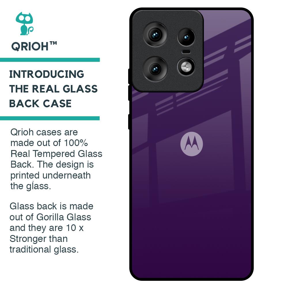Dark Purple Glass Case for Motorola Edge 50 Pro 5G