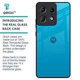 Blue Aqua Glass Case for Motorola Edge 50 Pro 5G