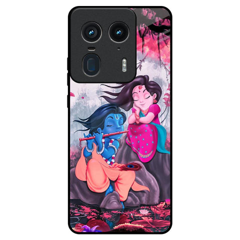 Radha Krishna Art Motorola Edge 50 Ultra 5G Glass Back Cover Online