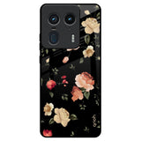 Black Spring Floral Motorola Edge 50 Ultra 5G Glass Back Cover Online