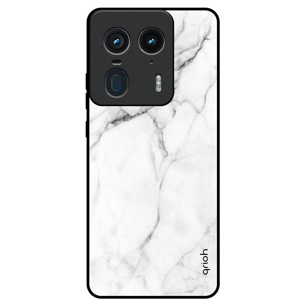 Modern White Marble Motorola Edge 50 Ultra 5G Glass Back Cover Online