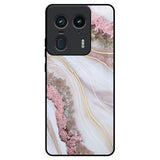 Pink & Gold Gllitter Marble Motorola Edge 50 Ultra 5G Glass Back Cover Online