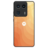 Orange Curve Pattern Motorola Edge 50 Ultra 5G Glass Back Cover Online