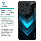 Vertical Blue Arrow Glass Case For Motorola Edge 50 Ultra 5G