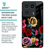 Floral Decorative Glass Case For Motorola Edge 50 Ultra 5G