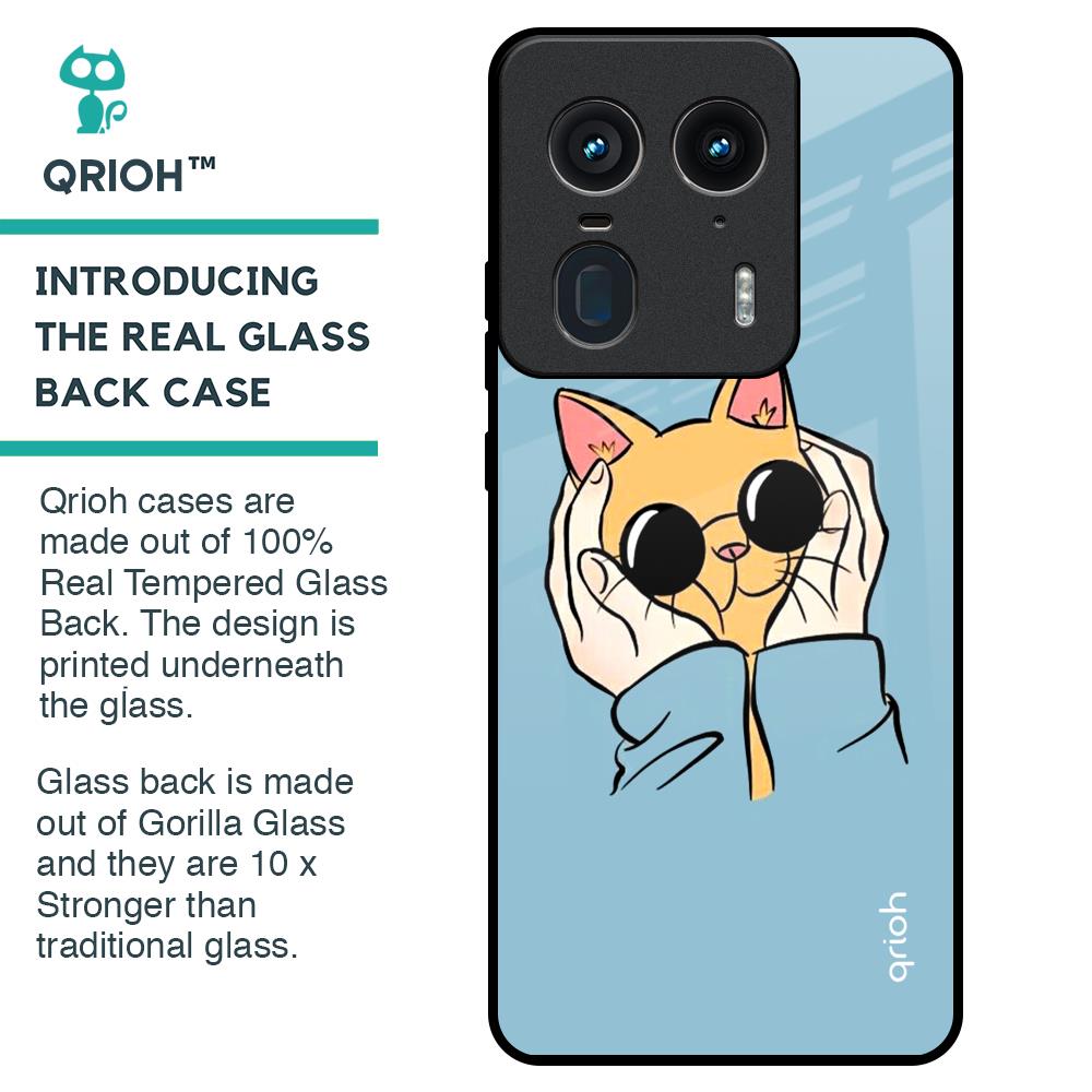 Adorable Cute Kitty Glass Case For Motorola Edge 50 Ultra 5G
