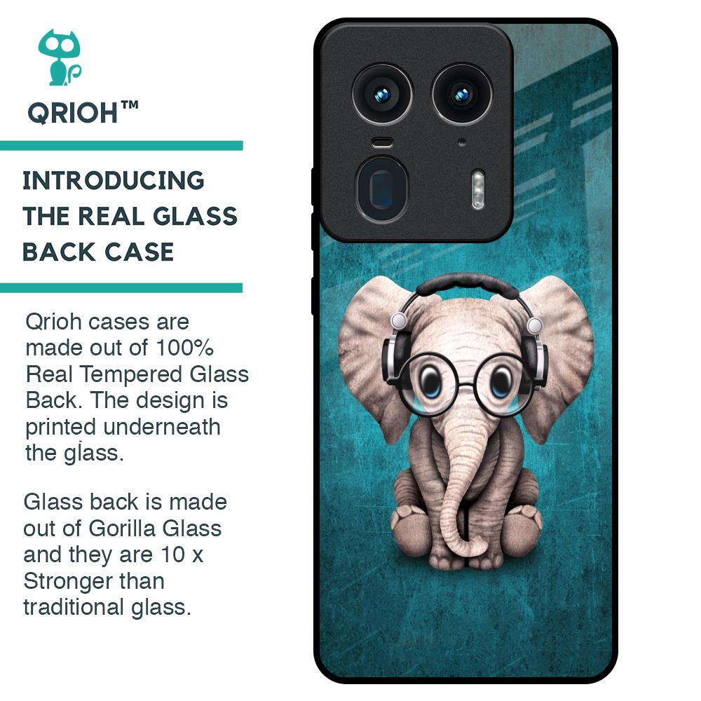 Adorable Baby Elephant Glass Case For Motorola Edge 50 Ultra 5G