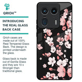 Black Cherry Blossom Glass Case for Motorola Edge 50 Ultra 5G
