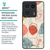 Abstract Faces Glass Case for Motorola Edge 50 Ultra 5G