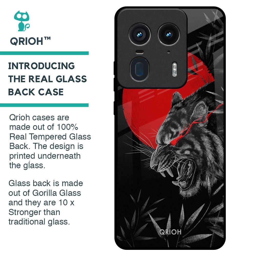 Red Moon Tiger Glass Case for Motorola Edge 50 Ultra 5G