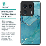Blue Golden Glitter Glass Case for Motorola Edge 50 Ultra 5G