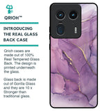 Purple Gold Marble Glass Case for Motorola Edge 50 Ultra 5G