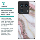 Pink & Gold Gllitter Marble Glass Case for Motorola Edge 50 Ultra 5G