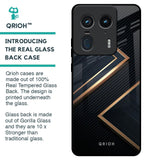 Sleek Golden & Navy Glass Case for Motorola Edge 50 Ultra 5G