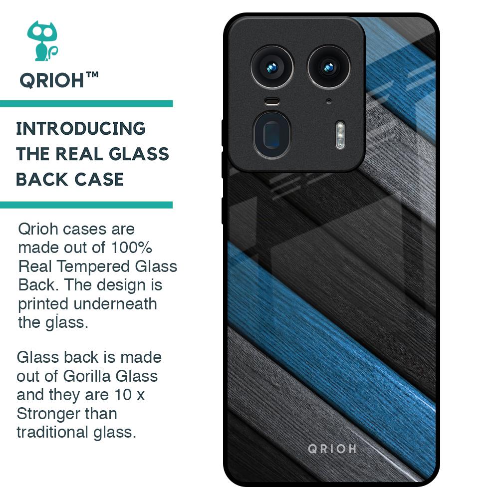 Multicolor Wooden Effect Glass Case for Motorola Edge 50 Ultra 5G