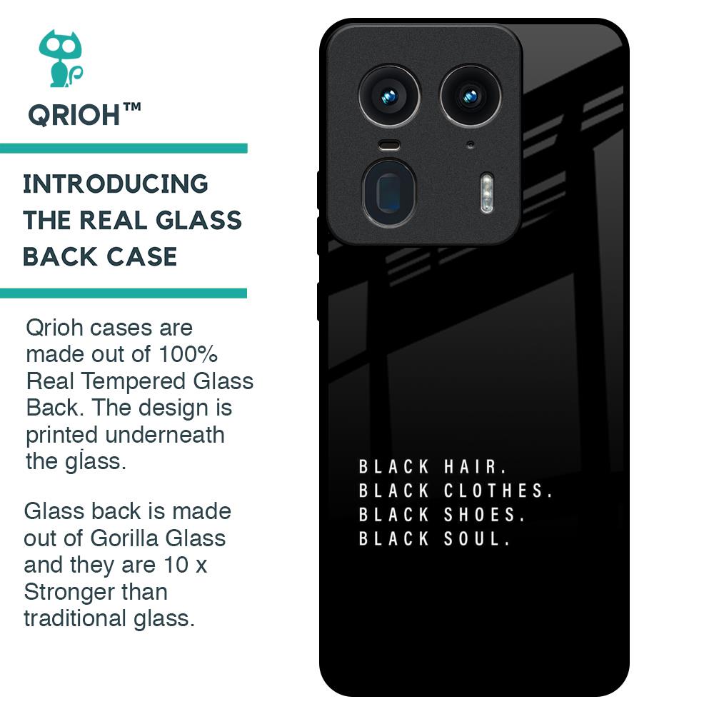Black Soul Glass Case for Motorola Edge 50 Ultra 5G