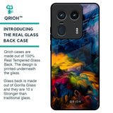 Multicolor Oil Painting Glass Case for Motorola Edge 50 Ultra 5G