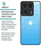 Wavy Blue Pattern Glass Case for Motorola Edge 50 Ultra 5G