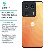 Orange Curve Pattern Glass Case for Motorola Edge 50 Ultra 5G