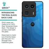 Blue Wave Abstract Glass Case for Motorola Edge 50 Ultra 5G