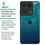 Green Triangle Pattern Glass Case for Motorola Edge 50 Ultra 5G