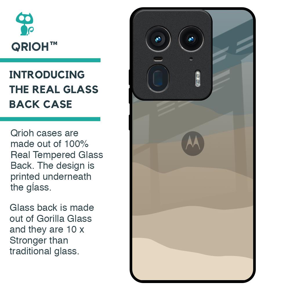 Abstract Mountain Pattern Glass Case for Motorola Edge 50 Ultra 5G