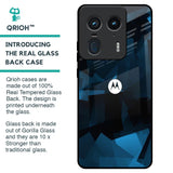 Polygonal Blue Box Glass Case For Motorola Edge 50 Ultra 5G